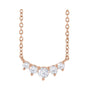 Sapphire Row Lab-Grown Diamond Graduated Martini Necklace - Rose Gold