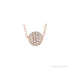 Sapphire Row Natural Diamond Pavé Ball Necklace - Rose Gold, 6 mm
