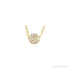 Sapphire Row Natural Diamond Pavé Ball Necklace - Yellow Gold, 3 mm