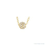 Sapphire Row Natural Diamond Pavé Ball Necklace - Yellow Gold, 3 mm