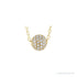 Sapphire Row Natural Diamond Pavé Ball Necklace - Yellow Gold, 6 mm