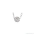 Sapphire Row Natural Diamond Pavé Ball Necklace - White Gold, 3 mm