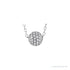 Sapphire Row Natural Diamond Pavé Ball Necklace - White Gold, 6 mm