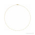 Sapphire Row Beaded Cable Chain Necklace - Yellow Gold