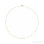Sapphire Row Beaded Cable Chain Necklace - Yellow Gold