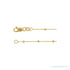 Sapphire Row Beaded Cable Chain Necklace - Yellow Gold (view 2)