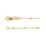 Sapphire Row Beaded Cable Chain Necklace - Yellow Gold (view 2)