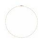 Sapphire Row Beaded Cable Chain Necklace - Rose Gold