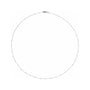 Sapphire Row Beaded Cable Chain Necklace - White Gold