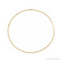 Sapphire Row 14K Yellow Gold Puffed Mariner Chain - 