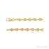 Sapphire Row 14K Yellow Gold Puffed Mariner Chain -  (view 2)