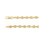 Sapphire Row 14K Yellow Gold Puffed Mariner Chain -  (view 2)