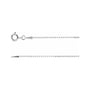 Sapphire Row Hollow Bead Chain Necklace - 1 mm, White Gold