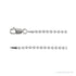 Sapphire Row Hollow Bead Chain Necklace - 2 mm, White Gold