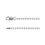 Sapphire Row Hollow Bead Chain Necklace - 2 mm, White Gold