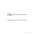 Sapphire Row Hollow Bead Chain Necklace - 1.5 mm, Rose Gold