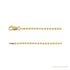 Sapphire Row Hollow Bead Chain Necklace - 2 mm, Yellow Gold