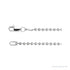 Sapphire Row Hollow Bead Chain Necklace - 1.8 mm, White Gold