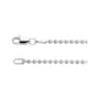 Sapphire Row Hollow Bead Chain Necklace - 1.8 mm, White Gold