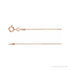 Sapphire Row Hollow Bead Chain Necklace - 1 mm, Rose Gold, 18"