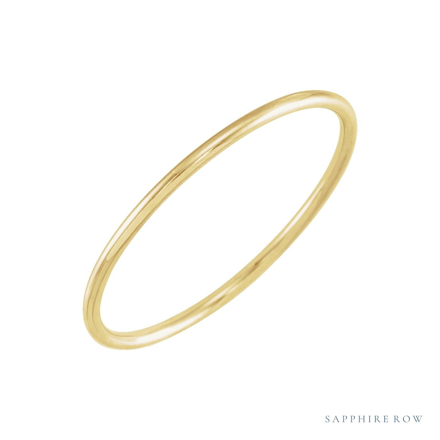 Sapphire Row Gold Stackable Ring - 14K Yellow Gold