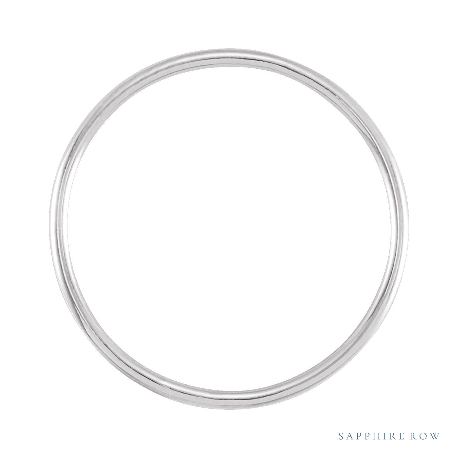 Sapphire Row Gold Stackable Ring - 14K White Gold (view 2)