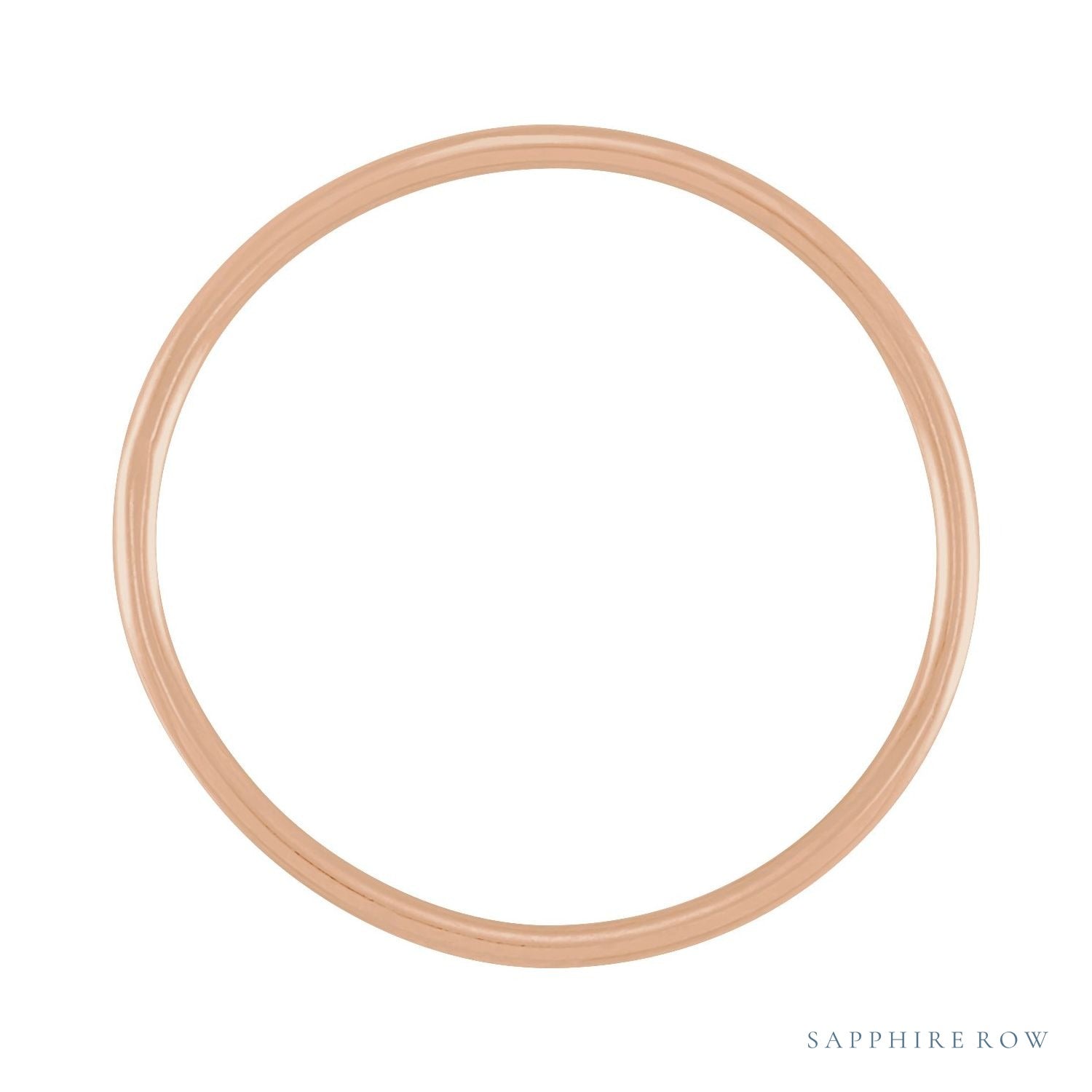 Sapphire Row Gold Stackable Ring - 14K Rose Gold (view 2)