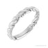 Sapphire Row Twisted Rope Stackable Ring - Platinum