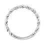 Sapphire Row Twisted Rope Stackable Ring - Platinum (view 2)