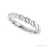 Sapphire Row Twisted Rope Stackable Ring - Platinum (view 5)