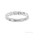 Sapphire Row Twisted Rope Stackable Ring - 14K White Gold (view 3)
