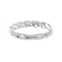 Sapphire Row Twisted Rope Stackable Ring - 14K White Gold (view 3)