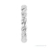 Sapphire Row Twisted Rope Stackable Ring - 14K White Gold (view 4)