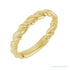 Sapphire Row Twisted Rope Stackable Ring - 14K Yellow Gold
