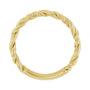 Sapphire Row Twisted Rope Stackable Ring - 14K Yellow Gold (view 2)