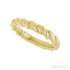 Sapphire Row Twisted Rope Stackable Ring - 14K Yellow Gold (view 5)