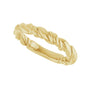 Sapphire Row Twisted Rope Stackable Ring - 14K Yellow Gold (view 5)