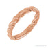 Sapphire Row Twisted Rope Stackable Ring - 14K Rose Gold