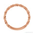 Sapphire Row Twisted Rope Stackable Ring - 14K Rose Gold (view 2)