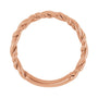 Sapphire Row Twisted Rope Stackable Ring - 14K Rose Gold (view 2)