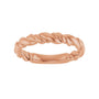 Sapphire Row Twisted Rope Stackable Ring - 14K Rose Gold (view 3)