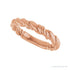 Sapphire Row Twisted Rope Stackable Ring - 14K Rose Gold (view 5)