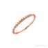 Sapphire Row Beaded Stackable Ring - 14K Rose Gold