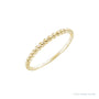 Sapphire Row Beaded Stackable Ring - 14K Yellow Gold