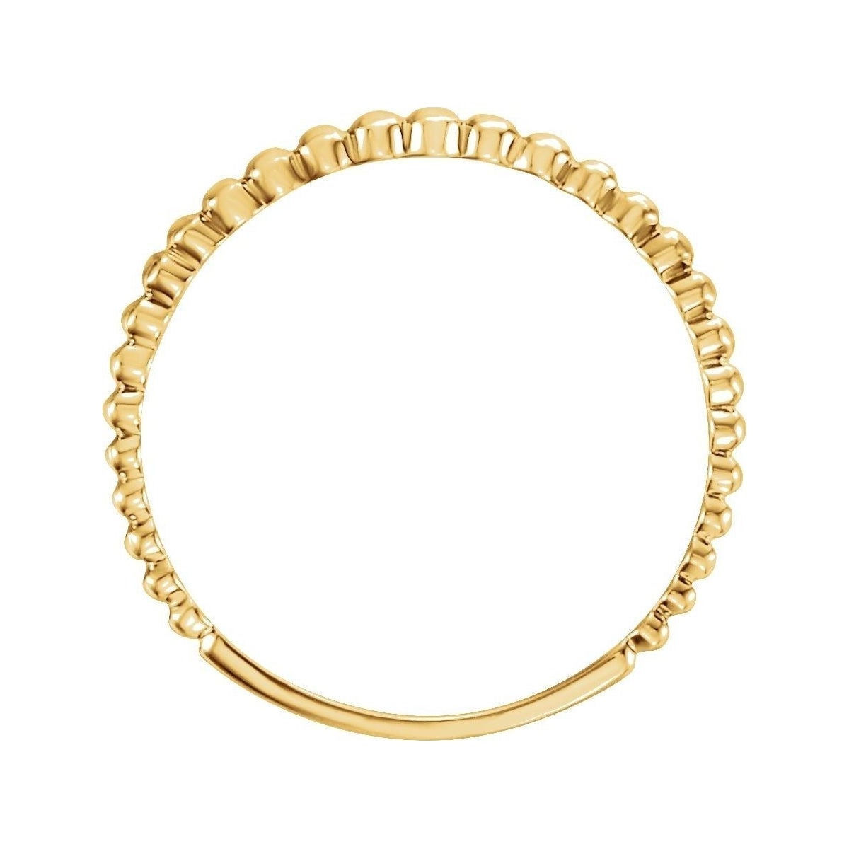 Sapphire Row Beaded Stackable Ring - 14K Yellow Gold (view 2)