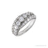 Sapphire Row Lab-Grown Diamond Pavé Dome Ring - 14K White Gold