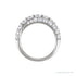 Sapphire Row Lab-Grown Diamond Pavé Dome Ring - 14K White Gold (view 2)