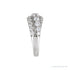 Sapphire Row Lab-Grown Diamond Pavé Dome Ring - 14K White Gold (view 3)