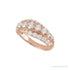 Sapphire Row Lab-Grown Diamond Pavé Dome Ring - 14K Rose Gold (view 4)