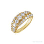 Sapphire Row Lab-Grown Diamond Pavé Dome Ring - 14K Yellow Gold